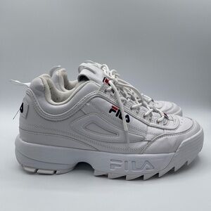Fila Disruptor II Shoes Mens 9 White Chunky Platform Retro Y2k 90s Sneaker